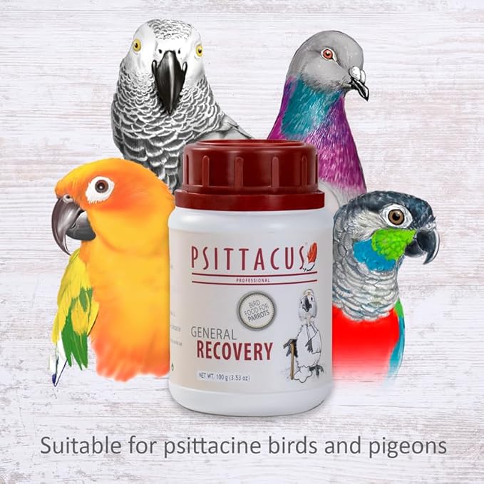 Psittacus General Recovery 100 g | Hand Feeding Formula for Sick and Injured Baby and Adult Birds, Parrots, Pigeons | Premium Food for Birds, 100% no-GMO