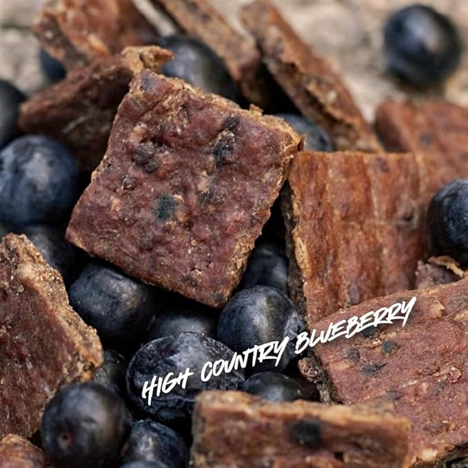 High Country Wild Blueberry Elk & Venison Multipurpose Dog Treats - Natural Grain-Free Puppy & Dog Snacks - Protein for Training & Reward - No Fillers, No Artificial Preservatives, 8oz 3 Packs