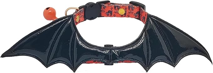 2 Pack Breakaway cat Collars with Bell,Safety Quick Release Pendant Cute Kitten Collar,Adjustable 20-30cm (Orange, 20-30cm)
