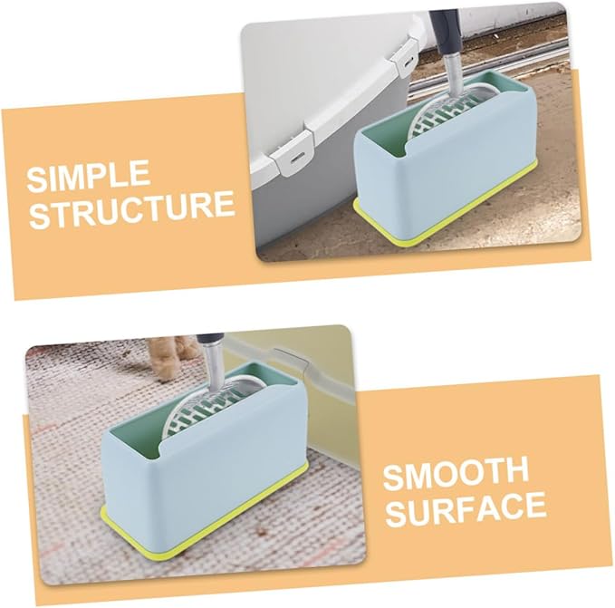 TOYANDONA Plastic Cat Litter Scoop Holder Stand Storage Base for Easy Cleanup and Scoop Storage Blue Plastic Scooper Organizer for Cat Litter Boxes and Pet Waste Management