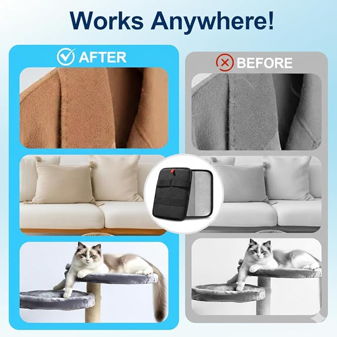 Electrostatic Pet Hair Removal Glove Dogs & Cats, 2026 Upgraded Magic Brush Tool, Washable Reusable Manicure-Friendly Open-Finger Pet Hair Remover for Couch, Car Interior, Furniture & Clothing(1pcs)