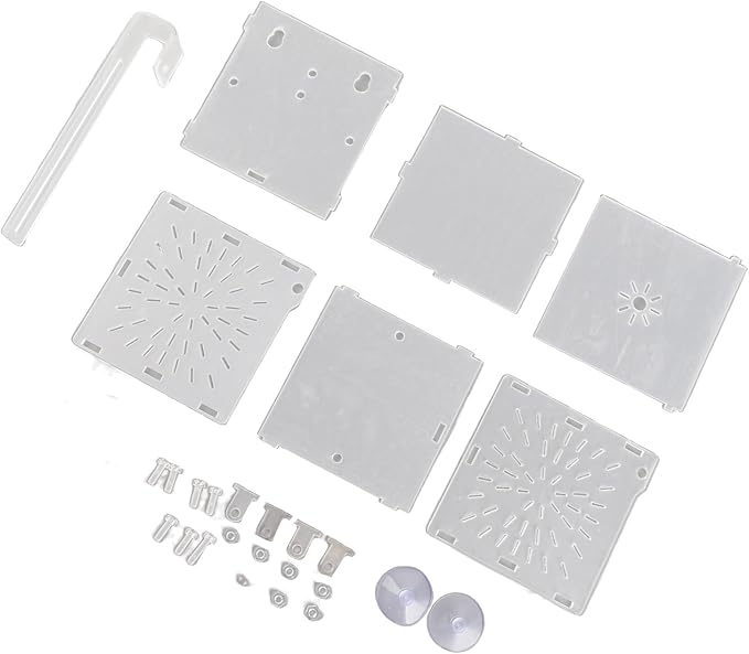 JTLB Fish Isolation Box, Transparent Aquarium Hatchery Incubator Holder, for Fish Breeding, Isolation of Big and Baby Fish, Comes with Isolation Board (10CM*10CM*10CM)