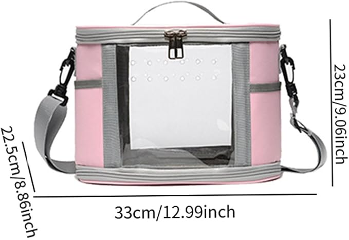 Generic Bird Carrier Bag Bird Travel Cage Small Animal Carrier Guinea Pig Carrier for Budgies, Sugar, Glider Small Pets Lovebirds, Pink L