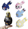 Bird Diaper Protective Parrot Nappy - 4 Pack, Reusable Flight Suit with Waterproof Inner Layer, Adjustable Shoulder Straps, Washable Cute Urine Wet Suit for Parakeet Conure (XXS-Pacific Parakeet)