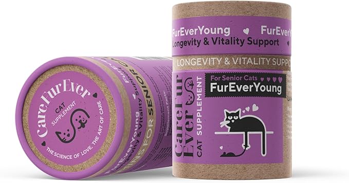 Vitamin Treats for Senior Cats: Vision & Brain Function, Longevity & Overall Vitality, Immune Health for Aging Cats. Enriched with Breakthrough Active Ingredients (30 Days Supply)