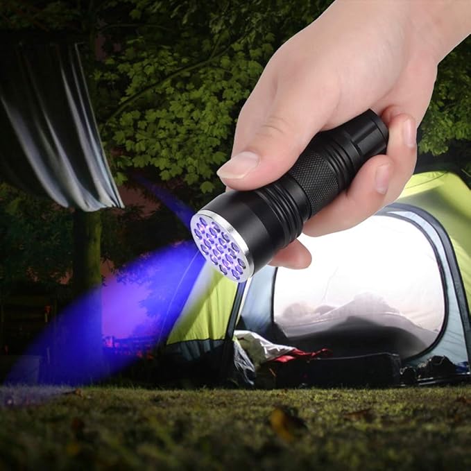 Generic Uv Flashlight, Uv Light Mini Torch Light Urine Light Detector 21 LED Flashlight Ultra Violet Pet Urine Detector Light for Dog Cat (without tail strap), Generic12wikvf7h0-02