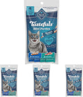 Blue Buffalo Tastefuls Mini Purées, Adult Cat Natural Single-Serving Snack, 4-Count Variety Pack Chicken and Tuna, 0.5 oz. (Pack of 4)