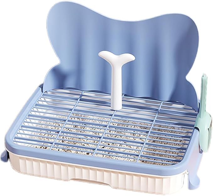 Dog Toilet Detachable Leakproof pet Potty with Simulated Urinary catheterNon-Slip Grille Small and Medium-Sized Dog Urine pad Training Tool Waterproof pp Material Fast Cleaning (Blue)