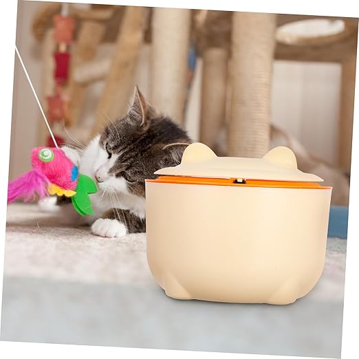 PRETYZOOM 1Set Capacity Cat Litter Disposal Bin with Bags Airtight Trash Can for Cat Waste and Reusable Design Stylish Cartoon Shape for Home