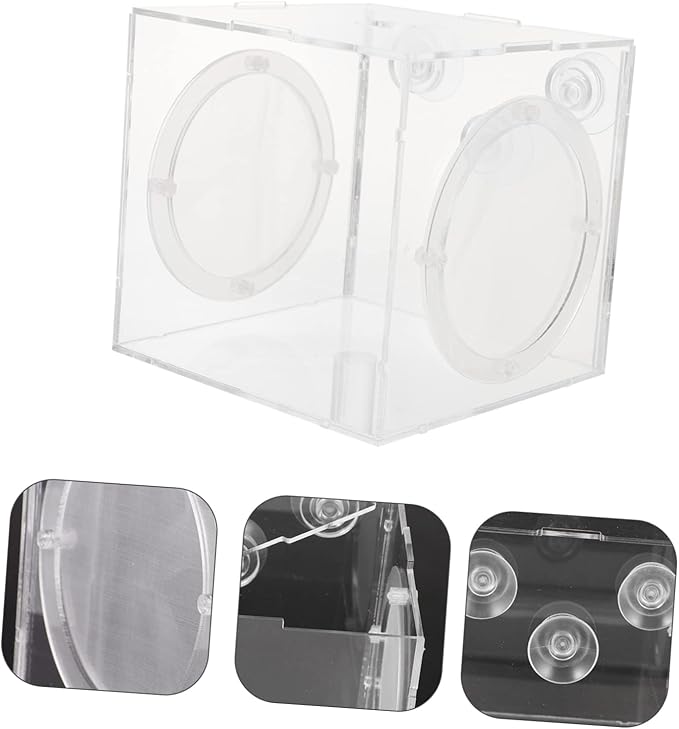 Happyyami Fish Isolation Box Design Incubator for Guppy Breeding Aquarium Tank Separator Cups for Easy Installation and Observation of Fish Fry Hatching