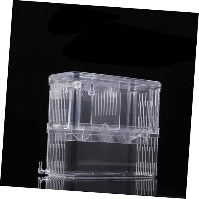 NOLITOY Ornamental Fish Habitat Box Fish Hatching Box Aquarium Breeding Tank Double Layer Incubator Safe and Easy to Clean