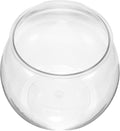 Fish Tank Small Glass Fish Bowl Plastic Aquarium Goldfish Tank Desktop Turtle Tank Goldfish Bowl Micro Landscape Decoration for Home Office Table Decor 16.5x16.5cm Bubble Bowl