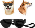 Dog Sunglasses Pet Supplies for Medium Large Breed Dogs with Adjustable Strap Black UV Protection Sun Glasses for Pet Riding Hiking Swimming Police Halloween Christmas Cosplay (Medium)