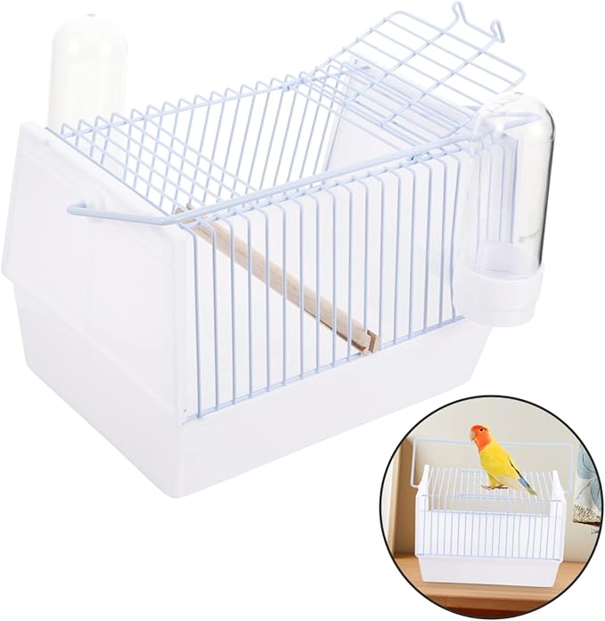 Yardwe 1set Portable Bird Carrier Cage for Travel Compact Bird Cage for Parrots Budgies Lightweight Design Handle for and Security