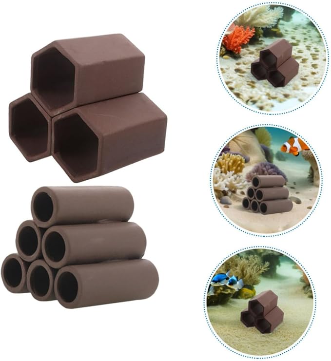 Milisten 2pcs Durable Ceramic Breeding Shelter for Aquarium Fish Tank Versatile Hiding Spots for Freshwater Shrimp Habitat and Spawning Decor