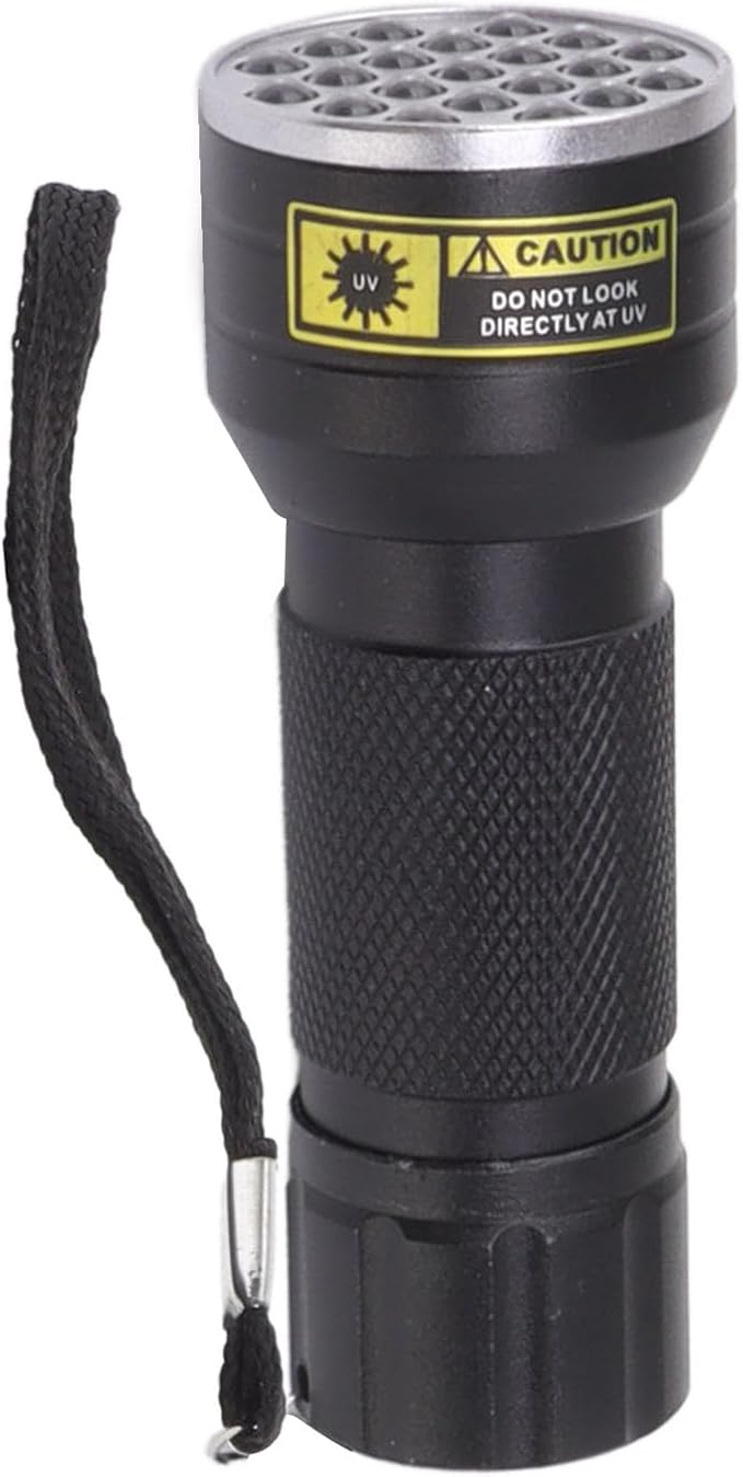 ANGGREK Flashlight Black Light, Multipurpose Aluminum Alloy Black Light Flashlight for Pet Urine Detection