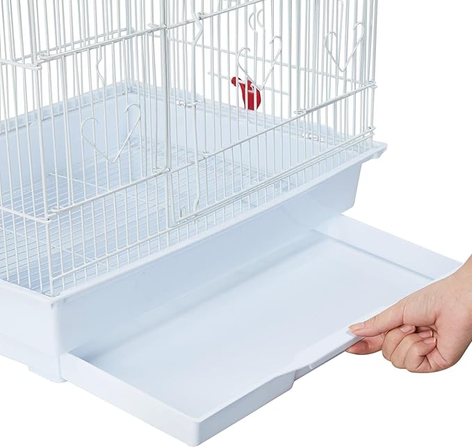 Yaheetech 41-Inch Portable Hanging Flight Bird Cage for Small Parrots Quaker Cockatiels Sun Parakeets Green Cheek Conures Finches Canary Budgies Lovebirds Travel Bird Cage