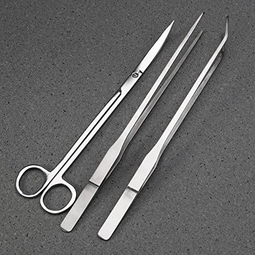 SGerste Aquarium Kit Tool Accessories Stainless Steel Aquarium Tank Water Plant Tweezers Scissors Tools Set Fish Starter Kits