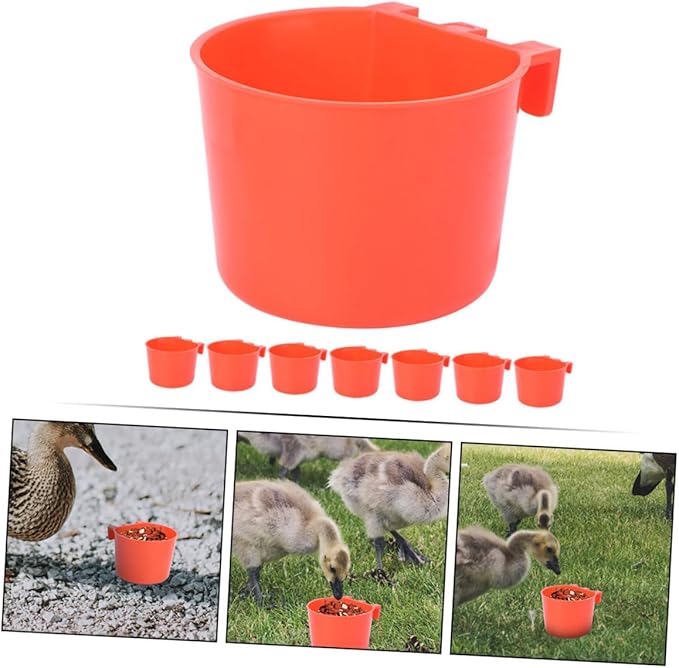 FRCOLOR 24Pcs Bird Bowls Cockatiel Parrot Feeder Container Plastic Feeding Bowl Dispenser Pet Bird Water Bowl for Cage Supplies
