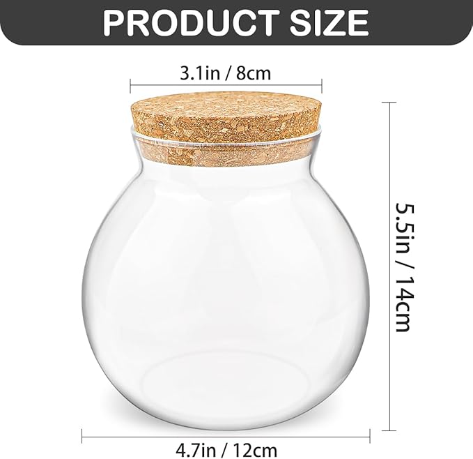 DOERDO Clear Glass Jar with Lid, Airtight Food Storage Containers for Canning, Cereal, Sugar, Beans, Spice, Coffee, Tea, 34oz/1000ml