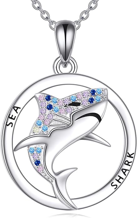 KZX Cat/Dog/Phoenix/Eagle/Whale/Shark/Puffin/Starfish/Chicken/Butterfly/Owl/Bee/Frog/Seahorse Necklace Sterling Silver Animal Pendant Jewelry Gift for Women