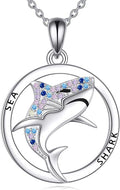 KZX Cat/Dog/Phoenix/Eagle/Whale/Shark/Puffin/Starfish/Chicken/Butterfly/Owl/Bee/Frog/Seahorse Necklace Sterling Silver Animal Pendant Jewelry Gift for Women
