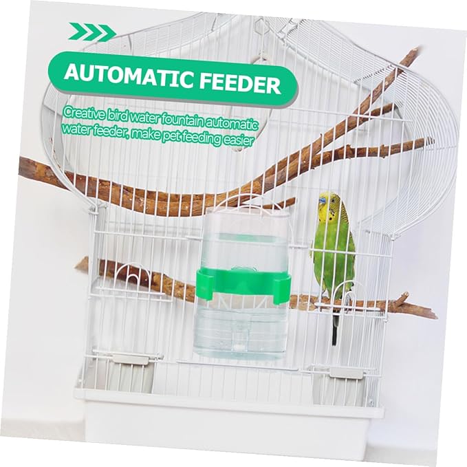 GLEAVI 4pcs Plastic Parrot Feeder and Vegetable Clips Set, Multi-Function Bird Feeding and Watering Supplies for Cage Accessories, Convenient Household Parrot Accessory