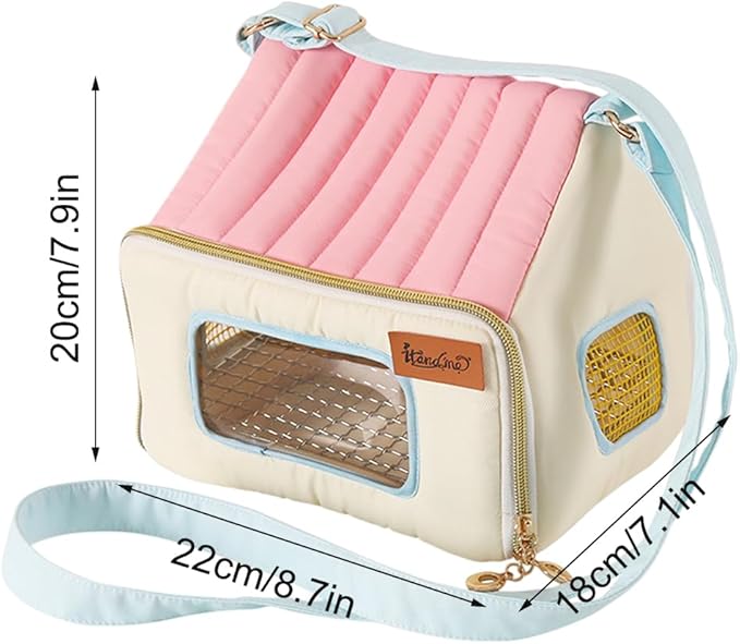 Bird Travel Carrier - Warm Breathable Portable Accessories with Stainless Steel Tray | Bird Carrier Travel Cage - for Animal Pigeon Offices Outing Vehicle Car Road Trip Daily Indoor Outdoor