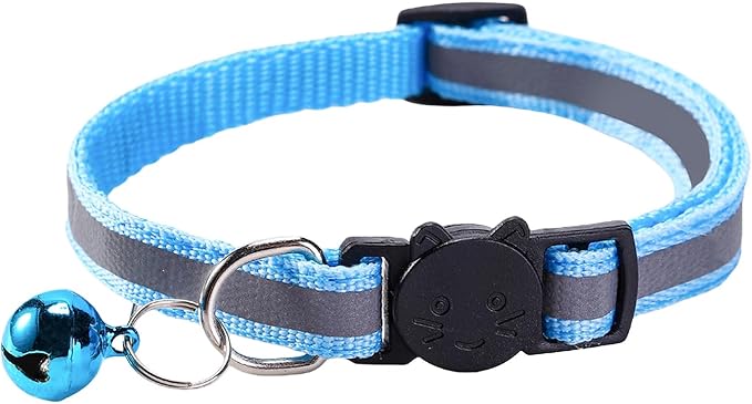 14 Pack Breakaway Cat Collar with Bell, Reflective Kitten Collar for Girl Boy Cats, Safety Buckle Adjustable 7.5-12.5 Inch, 0.4 Inch Width Lightweight, Pet Gifts (Multi-Colored)