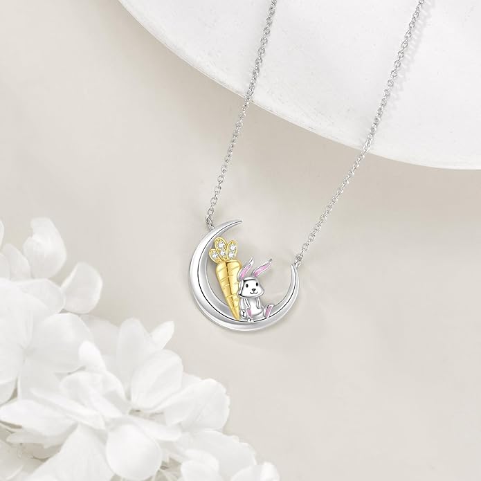 KZX Cat/Dog/Phoenix/Eagle/Whale/Shark/Puffin/Starfish/Chicken/Butterfly/Owl/Bee/Frog/Seahorse Necklace Sterling Silver Animal Pendant Jewelry Gift for Women