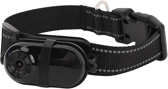 Cat Camera Collar, Pet Collar Camera with Memory Card, HD 1080P Wire Less Dog Tracker Camera Adjustable Mini Action Camera for Video Records (128GB)