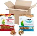 ZuPreem Bundle FruitBlend Flavor Pellets & Sensible Seed for Small Birds, 2 lb (Pack of 2) - Essential Nutrition & Enriching Variety