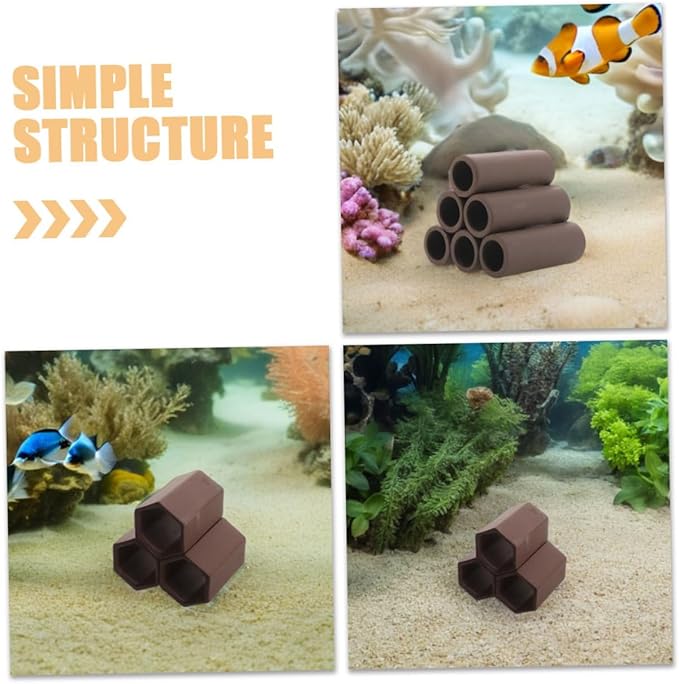 Milisten 2pcs Durable Ceramic Breeding Shelter for Aquarium Fish Tank Versatile Hiding Spots for Freshwater Shrimp Habitat and Spawning Decor