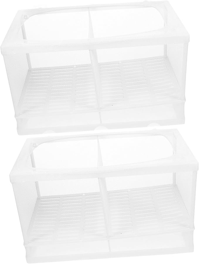 MERRYHAPY 2pcs Aquarium Breeding Isolation Box Multifunctional Fish Tank Incubator with Durable Mesh Protects Fish from Predators Observation Design