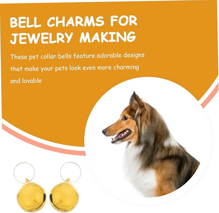 Pet Collar Bells Cute Charms for Dogs and Cats Crisp Sound for Easy Training Simple Installation for