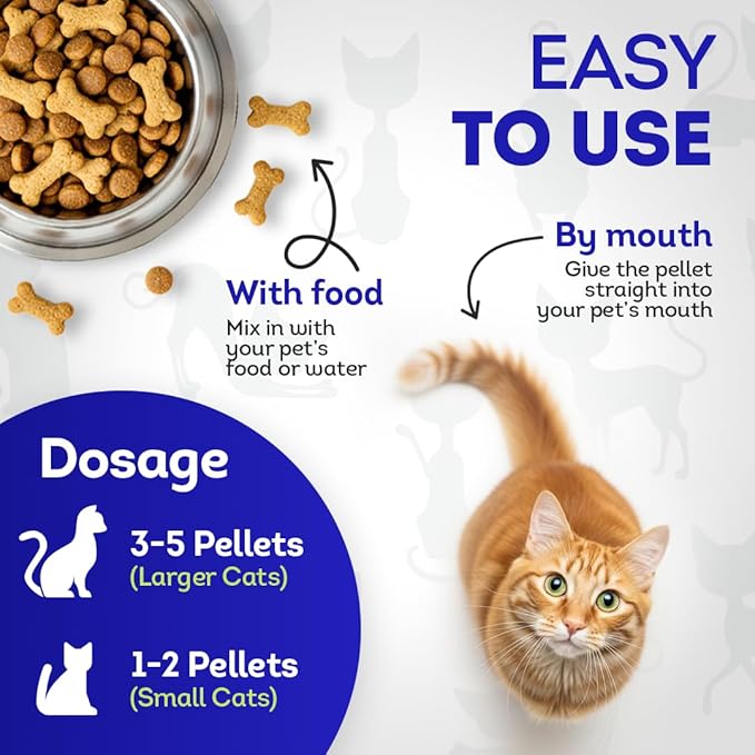 HA4E - Cat Oral Health - Relieves Inflammation, Soothes Pain & Fights Gum Disease - Natural, Non-GMO, Organic, Gluten-Free & Chemical-Free - 300 Tablets