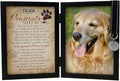 Pawprints Pet Memorial Frame with Pawprints Left by You Poem - Touching Dog Sympathy Gift for Pet Loss Remembrance (Personalized Poem Art with Tag)