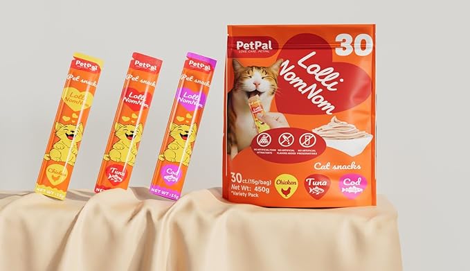 Feline Temptation Squeezable Cat Treats – 30 Count Variety Pack, Multi-Flavor Lickable Snacks, Supports Healthy Hydration, Creamy Texture, Natural Cat Treats for All Breeds