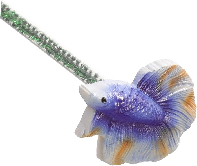DOITOOL Fish Training Interactive Betta Fish Training Stick Betta Health Agility Fun Exercise Rod for Aquarium Engaging Decorative Toy