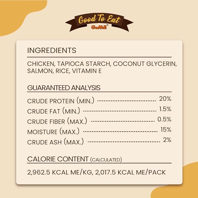 Gootoe Dog Treats, All Natural, Low Fat, Premium Training Chews, Healthy & Easily Digestible, Treat and Train, Chicken Breast Wrapped Salmon Sticks, 1.5lb