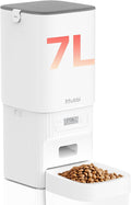 Automatic Cat Feeders, 7L/29 Cups Automatic Dog Feeder with Desiccant Bag, 1-6 Meals Ideal for 2-15mm Dry Food, Suitble for Multiple Pets, Dual Power Supply, Detachable Washable, White