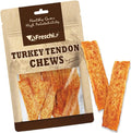 A Freschi srl Turkey Tendons for Dogs, USA-Sourced, Healthy Dog Treats, Rawhide-Free Puppy Chews, Long Lasting, All Natural, Hypoallergenic Dog Treats, Sliced, 3.5 oz Pack