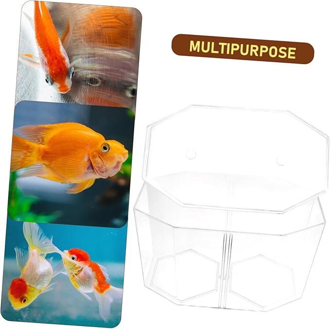 Happyyami Fish Breeding Tank Removable Divider Dual Compartment Clear Incubation Box for Betta and Small Tropical Fish Easy to Clean and Use for Fry