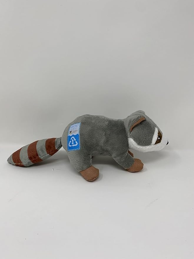 Spunky Pup Clean Earth Plush Raccoon | Made from 100% Recycled Water Bottles | Small,Gray,7261