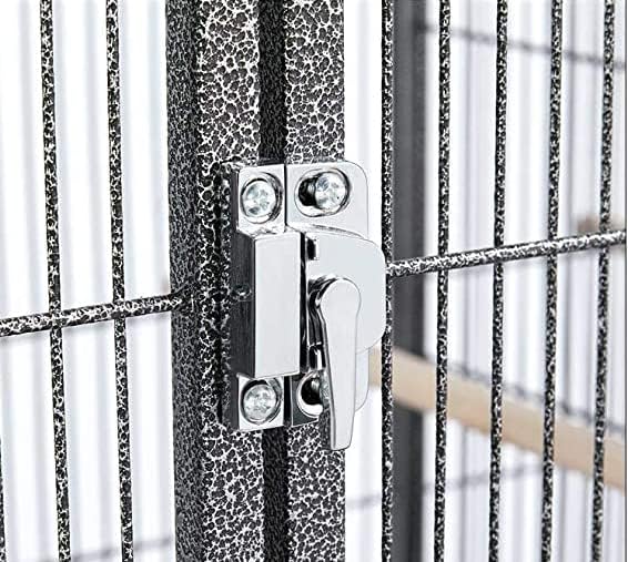 Triple Stackable Center Divided Breeder Breeding Bird Flight Double Rolling Cage Side Nesting Doors Easy Clean Pull Out Tray for Aviaries Canaries Cockatiels Lovebirds Finches Budgies Small Parrots