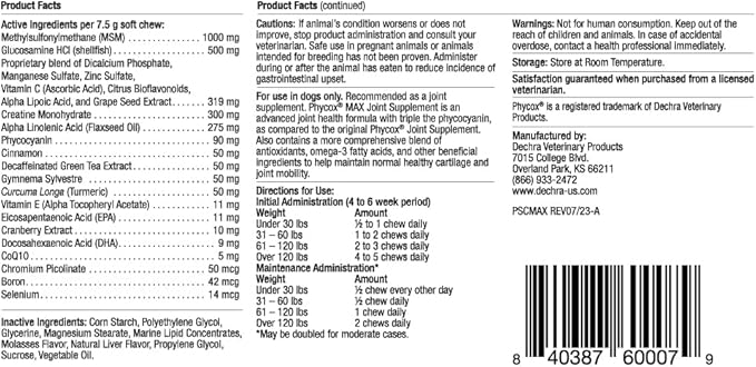MAX Dog Joint Supplement Soft Chews, 90 Ct, (Pack of 2)