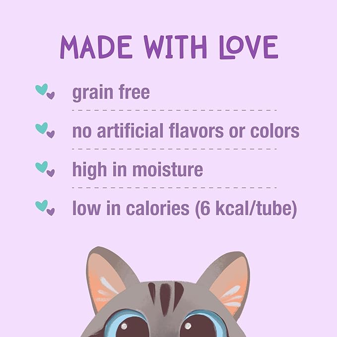 LOVE, NALA Skin & Coat Health – Tuna & Salmon + Collagen Mousse Cat Treats – Lickable Squeeze-Up Puree, Topper or Treat – Grain-Free, 24 Pack – Human-Grade Protein, Non-GMO, No Artificial Additives