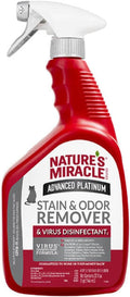 Nature’s Miracle Advanced Platinum Stain And Odor Remover And Virus Disinfectant 32 Ounces, Eliminates Tough Dog Messes