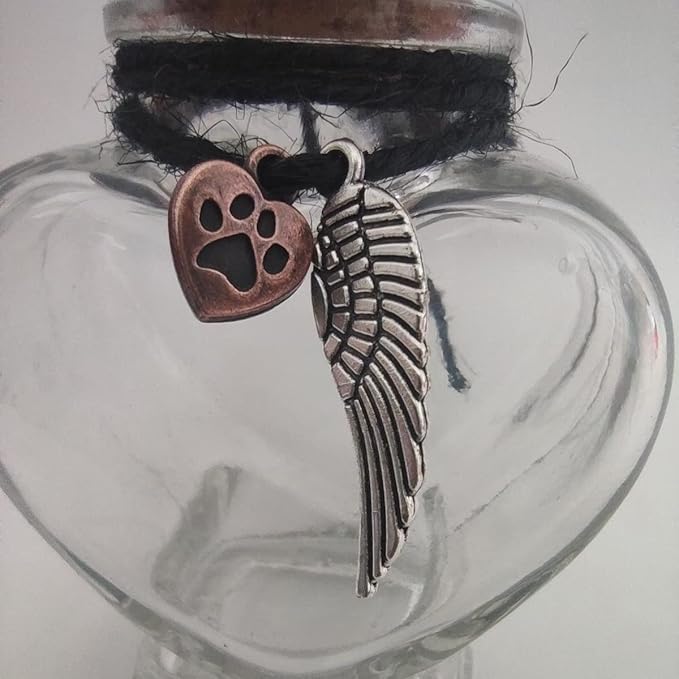 Fight Club memorial bottle for pet hair，Pet fur memorial fur keepsake，dog cat keepsake fur, pet memorial urn (dog*2)