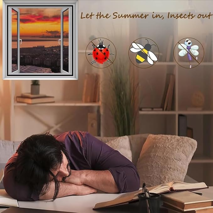 Cat Balcony Net Window Screen Mesh with Zipper Opening,Cat Safety Net Anti-Falling Netting for Balcony Window,Anti-Mosquito Insect Fly Screen Fiberglass Mesh (White,79x79inch)